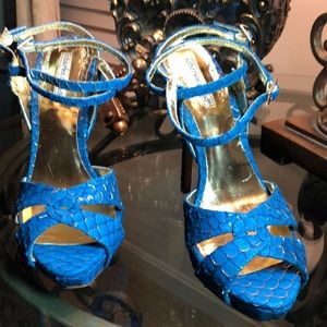 Brand New “Charles David” Banging Aqua/Gold Heels